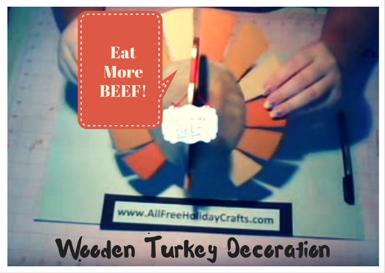 How to Make a Wooden Turkey Decoration | AllFreeHolidayCrafts.com